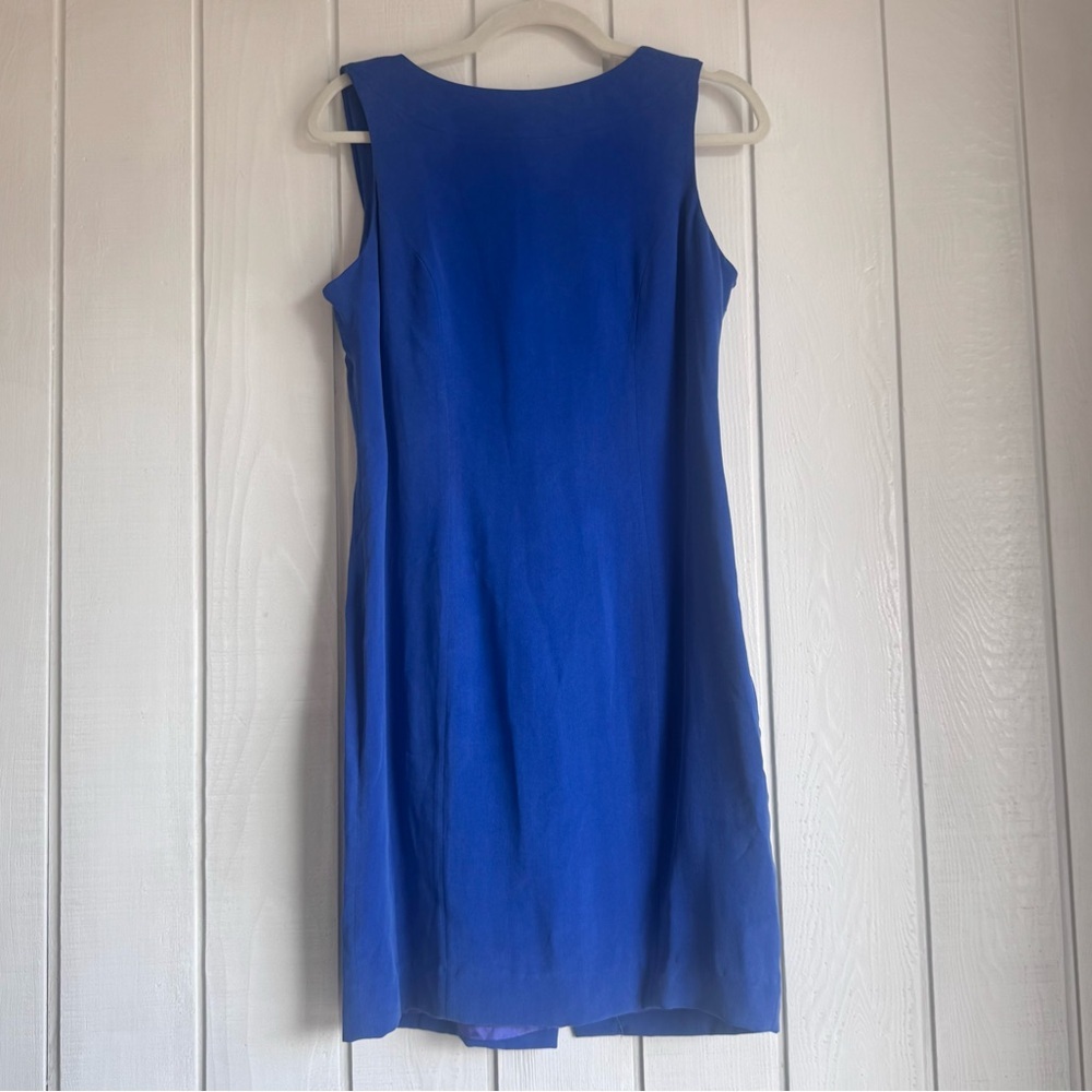 Saks Fifth Avenue Folio Collection Vintage Silk Royal Blue Dress